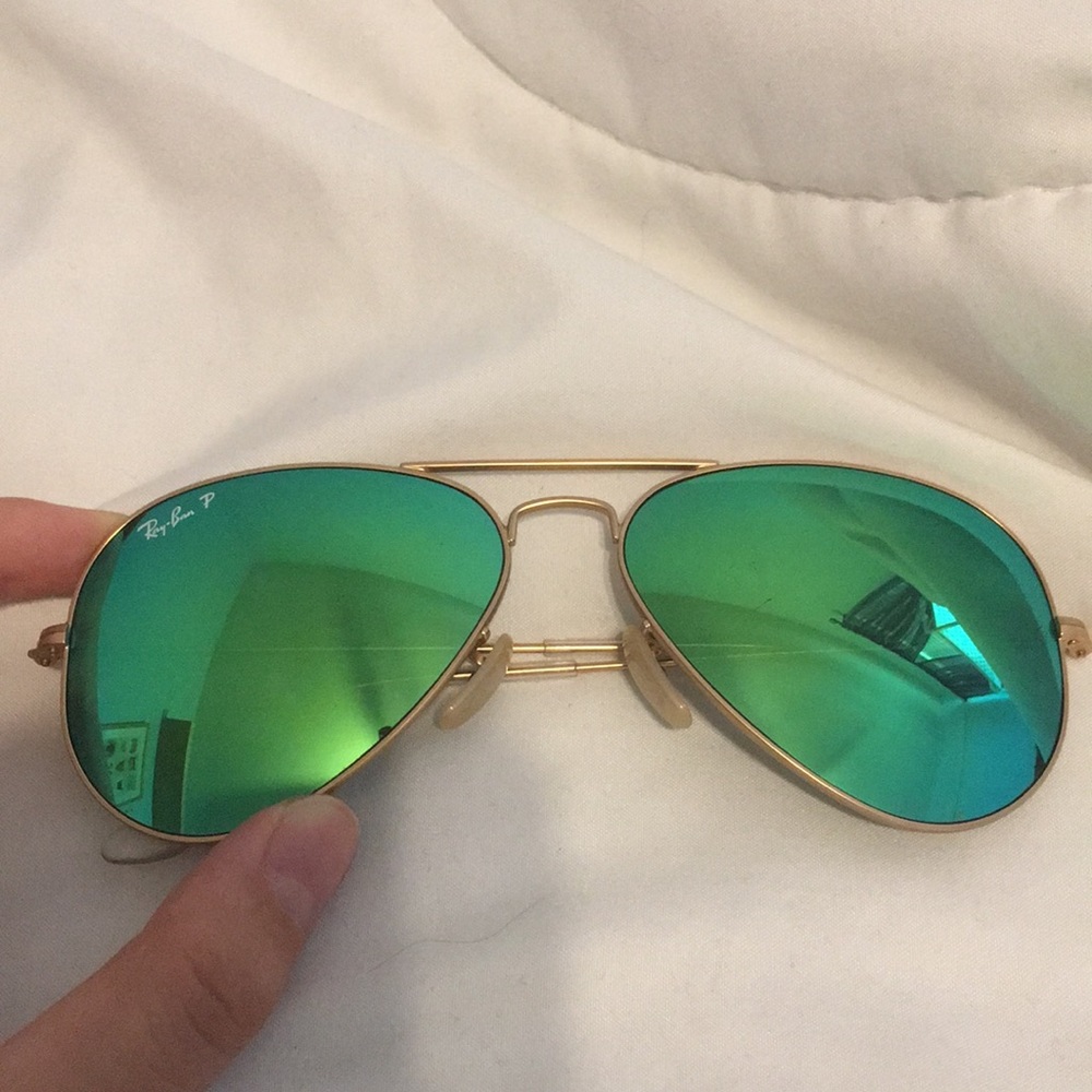 Ray-Ban Flash Mirror Blue Green Polarized Aviator